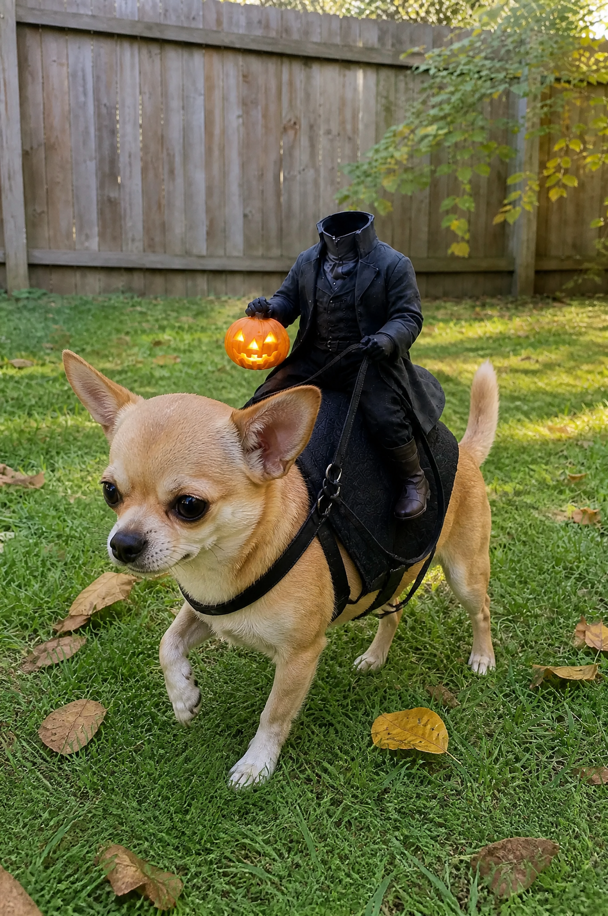 The Headless Rider Pet Costume