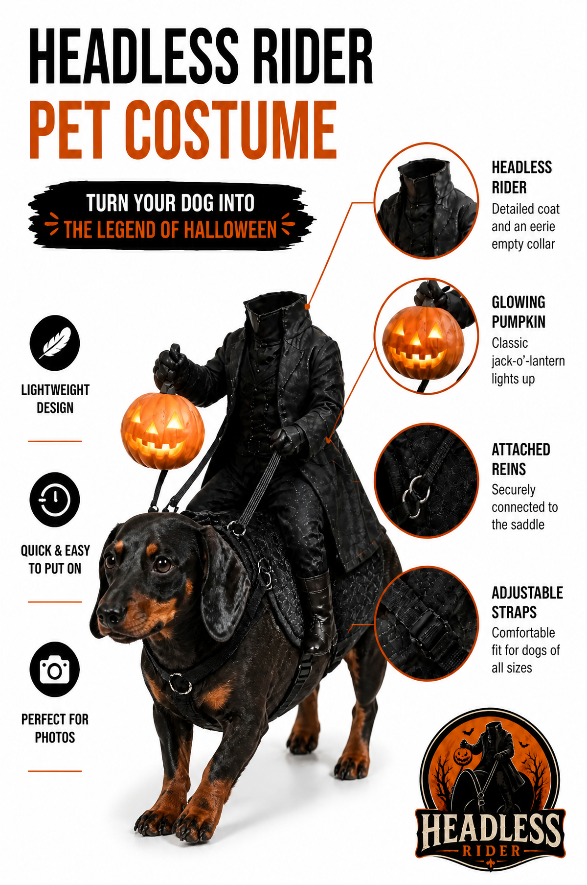 The Headless Rider Pet Costume